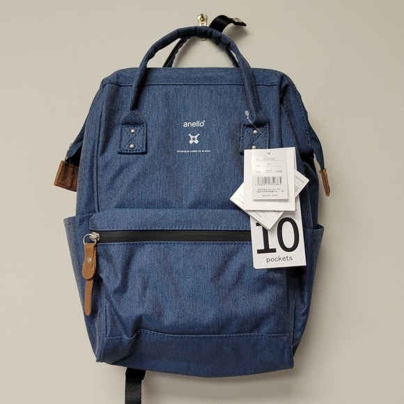 Anello Classic Blue Cross Bottle Series Regular Backpack